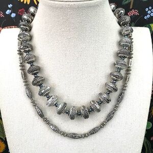 Sundance Catalog Silver Beaded Necklace